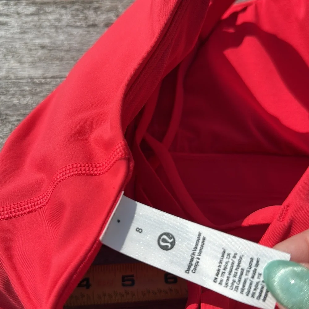 Lululemon Energy Longline Bra B–D Cups Red Glow size 8 NWT SPORTS BRA - Picture 5 of 9